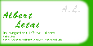 albert letai business card